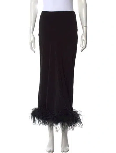 Pre-owned Rixo London Long Skirt In Black