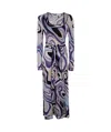 Rixo London Vero Printed Maxi Dress In Gray