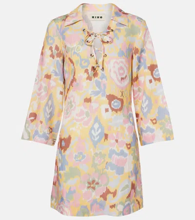 Rixo London Lucien Printed Minidress In Multi