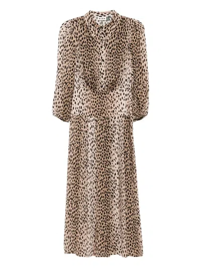 Rixo London Maddison Dress In Animal Print