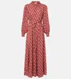 Rixo London Bedrucktes Hemdblusenkleid Maddison In Rot
