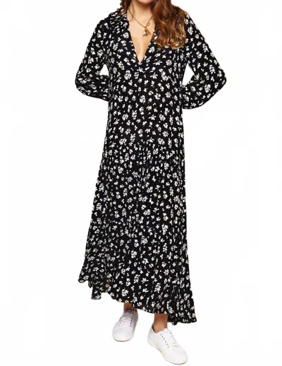 Rixo London Mali Dress In Easy Floral Navy In Black
