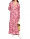 Rixo London Mali Dress In Magenta In Pink