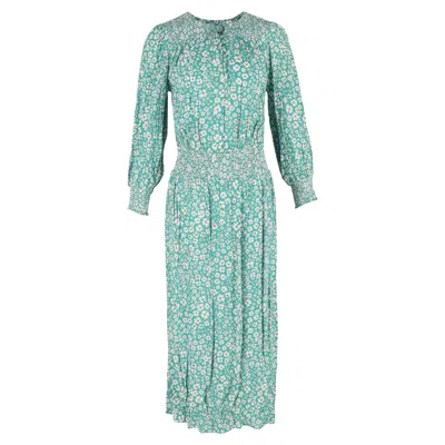 Rixo London Marianna Floral-print Crepe Maxi Dress In Green Viscose In Multi