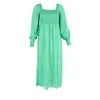 Rixo London Marianne Shirred Floral-print Midi Dress In Green Viscose In Green
