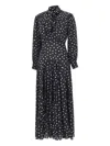 Rixo London Marigold Polka Dot Pattern Midi Dress In Blue