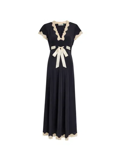 Rixo London Marlice Lace Bow-detail Mdi Dress In Black