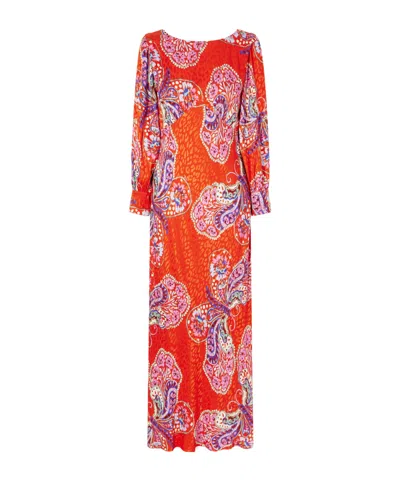 Rixo London Marni Maxi Dress In Red