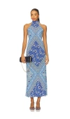 Rixo London Maura Dress In Blue