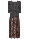 Rixo London Womens Meg Leopard Polka Dot Woven Midi Dress In Black