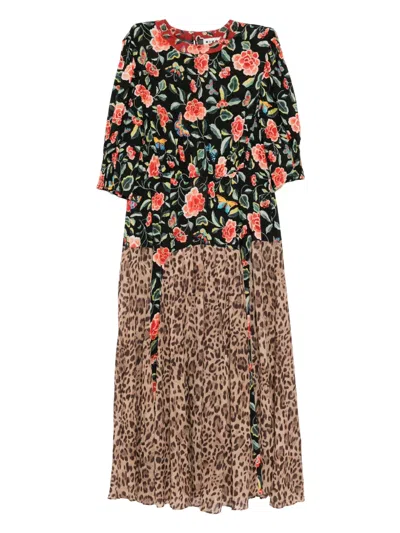 Rixo London Meg Midi Dress In Animal Print