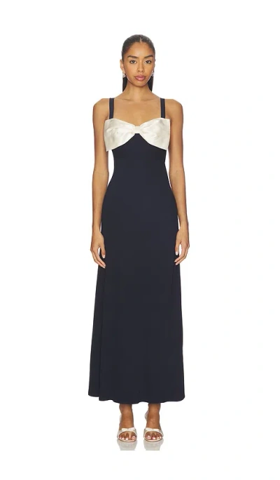 Rixo London Melisse Dress In Deep Navy