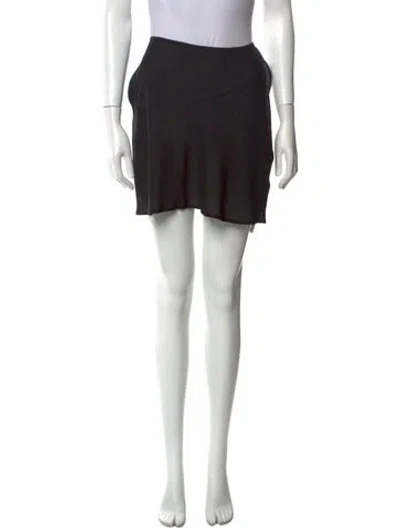 Pre-owned Rixo London Mesh Accents Mini Skirt In Black