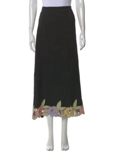 Pre-owned Rixo London Midi Length Skirt W/ Tags In Black