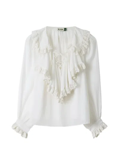 Rixo London Milia Blouse In White