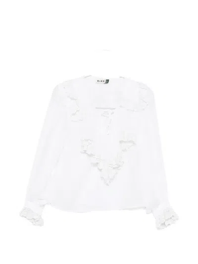 Rixo London Milia Ruffled Lace-trim Blouse In White