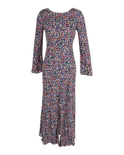 Rixo London Mimi Long Sleeves Maxi Dress In Floral Print Viscose In Multi