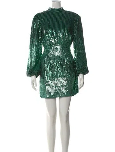 Pre-owned Rixo London Mock Neck Mini Dress W/ Tags