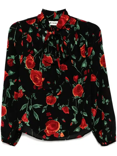 Rixo London Moss Top In Black