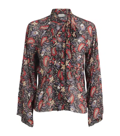Rixo London Paisley Print Uma Blouse In Multi