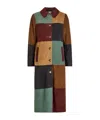 Rixo London Rixo Milly Patchwork Suede Coat In Brown
