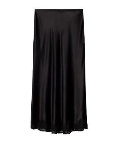 Rixo London Pleated Skirt In Black