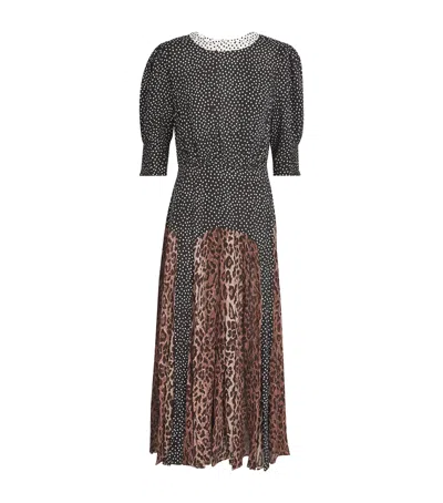 RIXO LONDON PRINTED MEG MIDI DRESS