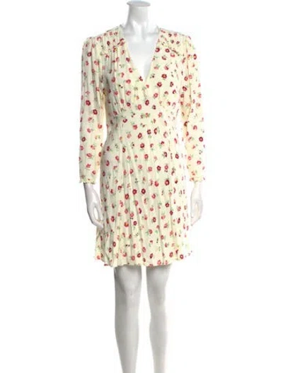 Pre-owned Rixo London Printed Mini Dress In Multi