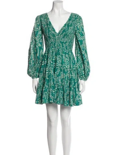 Pre-owned Rixo London Printed Mini Dress In Multi
