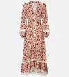Rixo London Floral Raven Midi Dress In Red