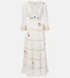 Rixo London Regine Embroidered Tiered Cotton Maxi Dress