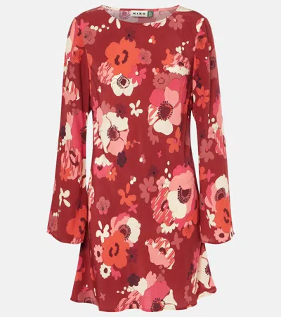 Rixo London Ridley Floral Minidress In Red