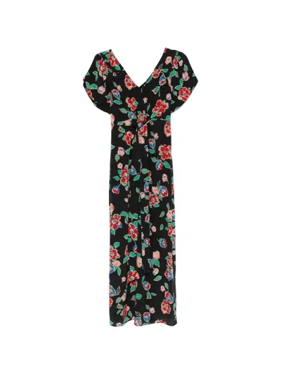 Rixo London Riella Floral Dress In Black
