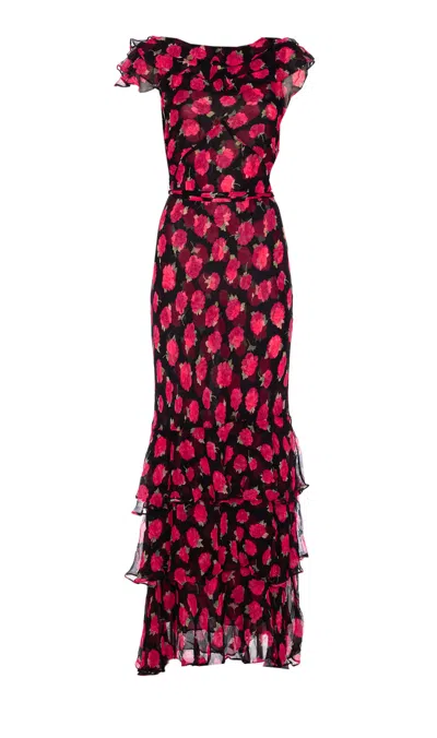 RIXO LONDON RIO RUFFLED GOWN