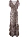 Rixo London Rixo Amelle Leopard Pattern Maxi Dress