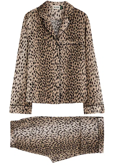 Rixo London Rixo Austin Printed Pyjama Set In Brown