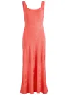 Rixo London Rixo Benedict Floral-jacquard Midi Dress In Red