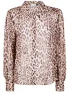 Rixo London Rixo "blake" Top Mila Leopard Brown In Neutral