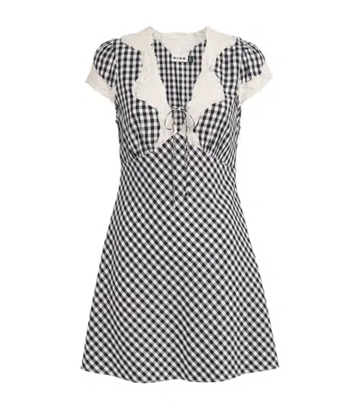 Rixo London Rixo Check Lacie Mini Dress In Animal Print