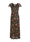 Rixo London Womens Butterfly Floral Black Clarice Floral Woven Midi Dress In Black