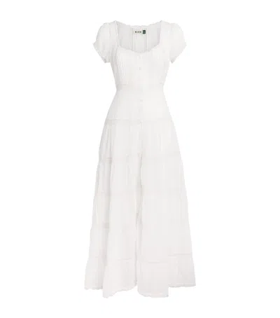 Rixo London Rixo Cotton Broderie Anglaise Jaclyn Midi Dress In White