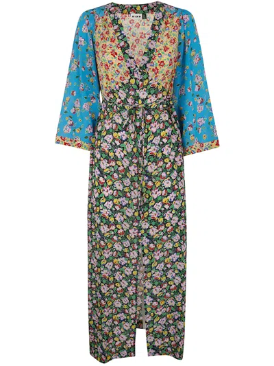 Rixo London Floral Belted Midi Dress In Multi