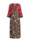 Rixo London Rixo Dahlia Floral-print Silk-crepe Midi Dress In Multi