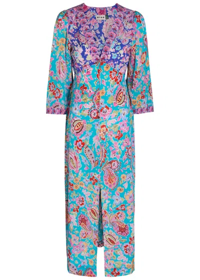 Rixo London Rixo Dahlia Floral-print Silk Midi Dress In Multi