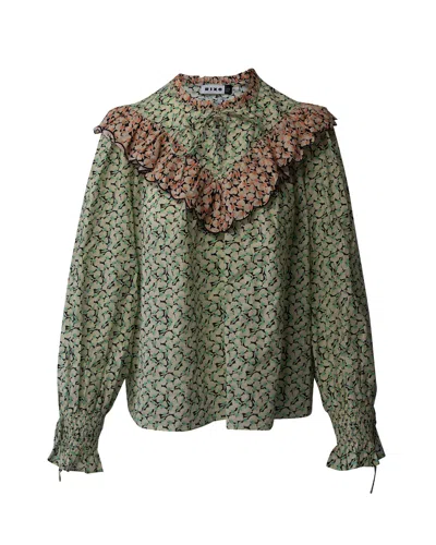 Rixo London Rixo Danica Blouse In Floral Print Cotton In Multi