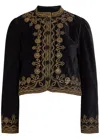 Rixo London Rixo Denver Embroidered Velvet Jacket In Multi
