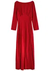 Rixo London Rixo Devina Satin Maxi Dress In Red
