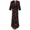 Rixo London Amina Midi Dress In Black