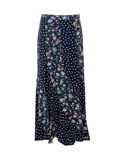 Rixo London Gracella Floral Midi Skirt In Animal Print