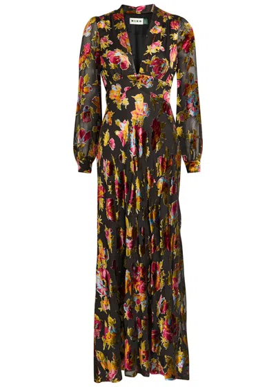 Rixo London Rixo Emory Floral-devoré Chiffon Maxi Dress In Multi